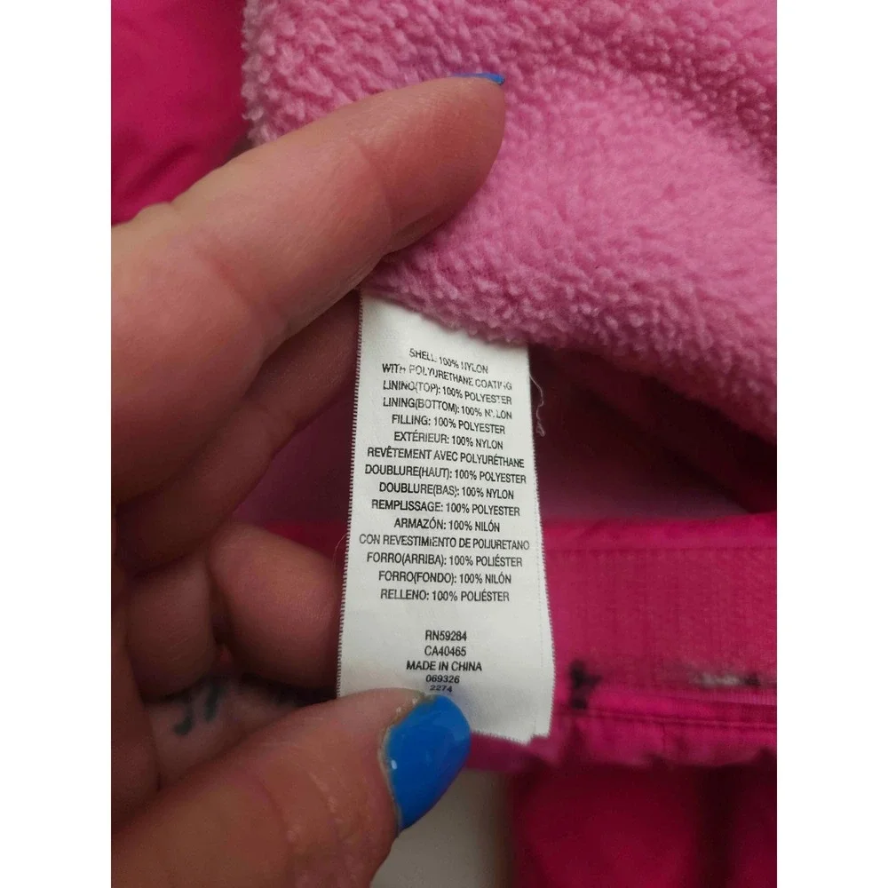 The Childrens Place Girls Pink Insulated Snow‎ Bibs Overalls 4T Winter Ski Pants